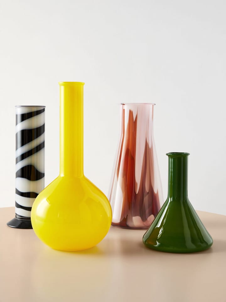 Lab erlenmeyer vase 30,5 cm, Rød-hvit-rosa Kosta Boda