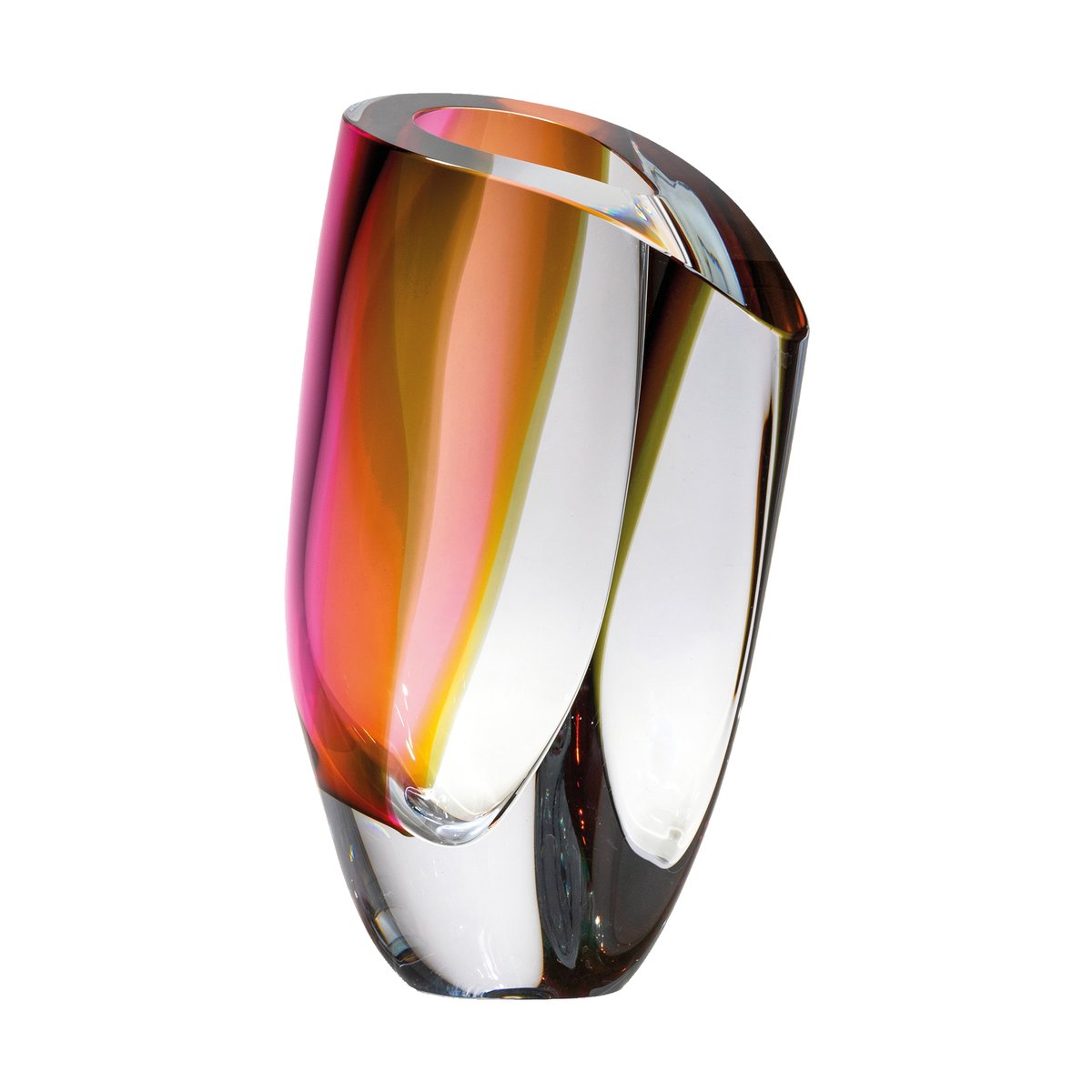 Bilde av Kosta Boda Mirage vase 31 cm Grå-rød