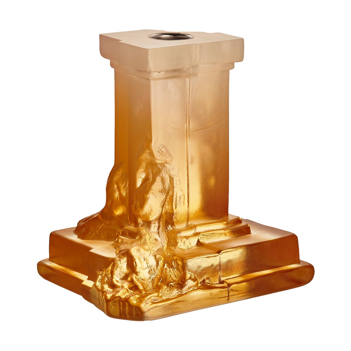 Kosta Boda Rocky Baroque lysestake 150 mm Ravfarget dis