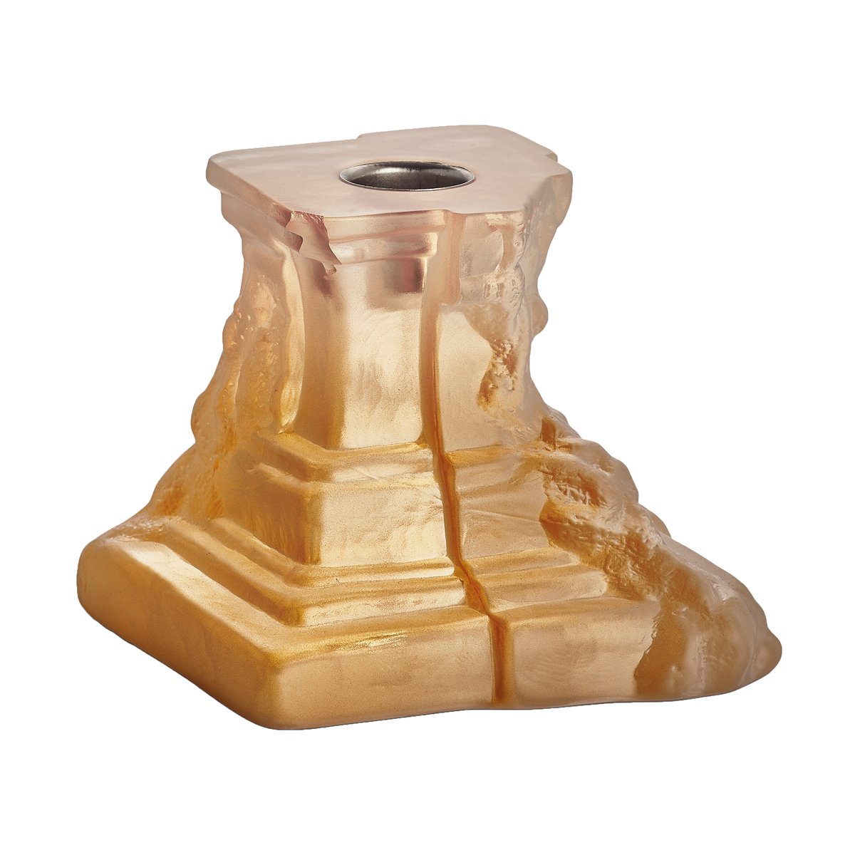 Kosta Boda Rocky Baroque lysestake 95 mm Ravfarget dis
