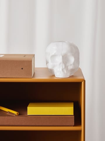 Skull Telysholder 8,5 cm - Hvit - Kosta Boda