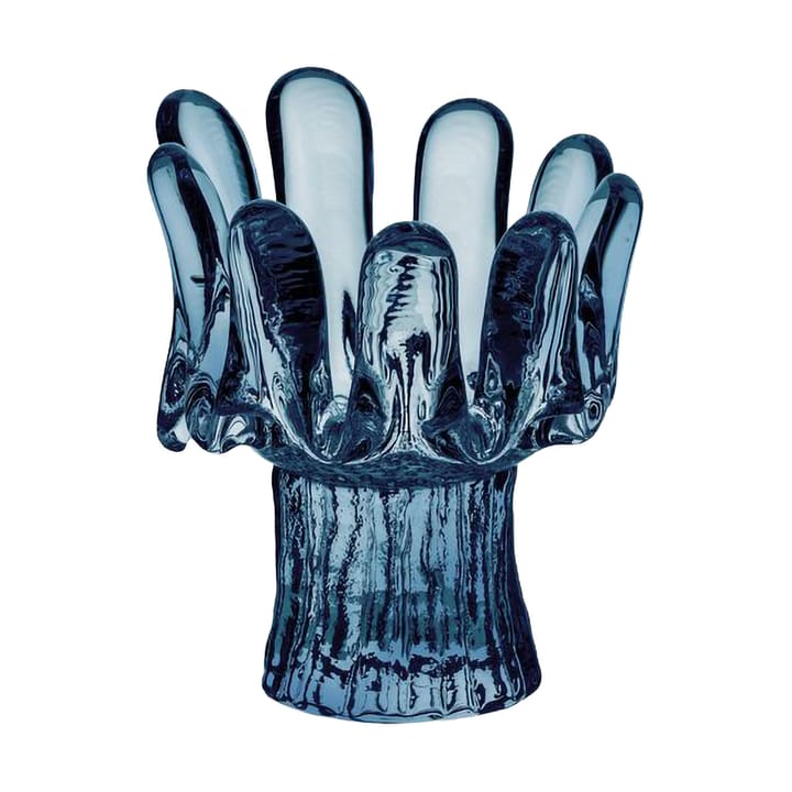 Solros lyslykt sirkulært glass 11,5 cm - Blå - Kosta Boda