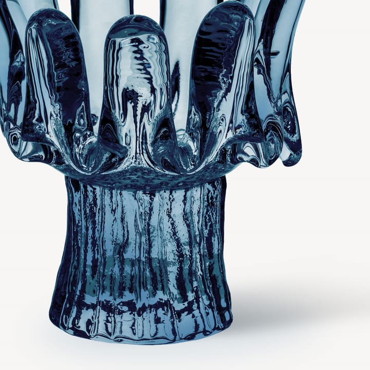 Solros lyslykt sirkulært glass 11,5 cm, Blå Kosta Boda