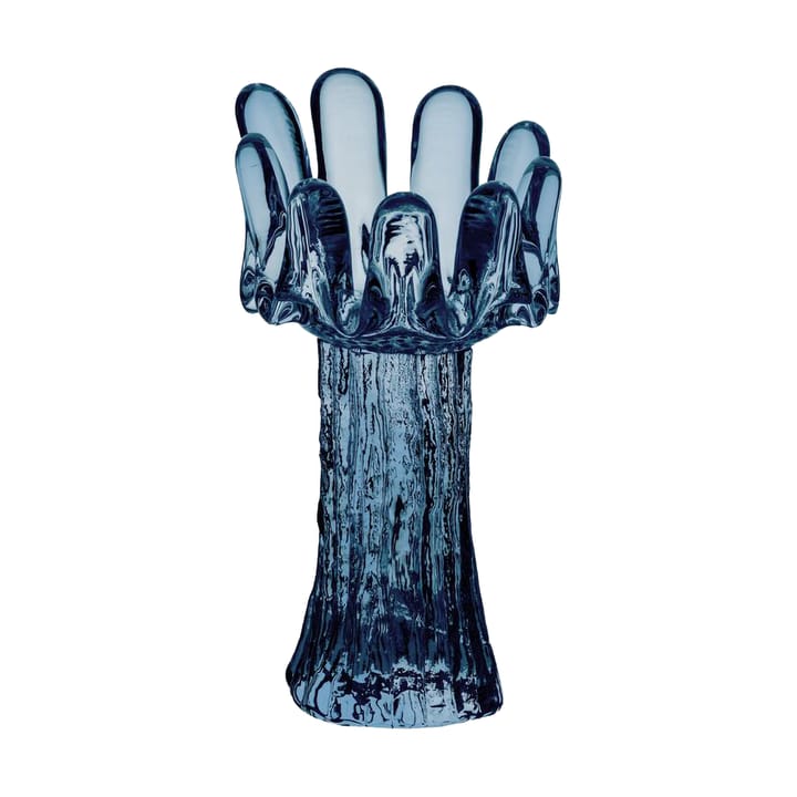Solros lyslykt sirkulært glass 18 cm - Blå - Kosta Boda