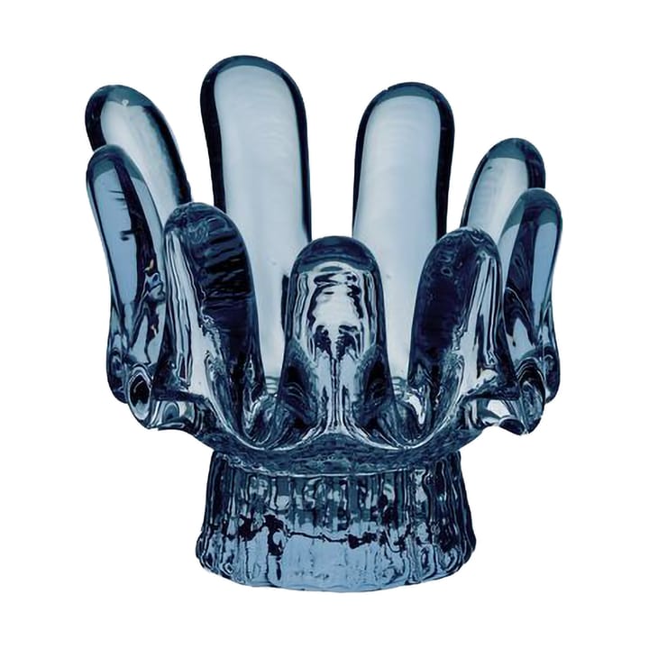 Solros lyslykt sirkulært glass 9,2 cm - Blå - Kosta Boda