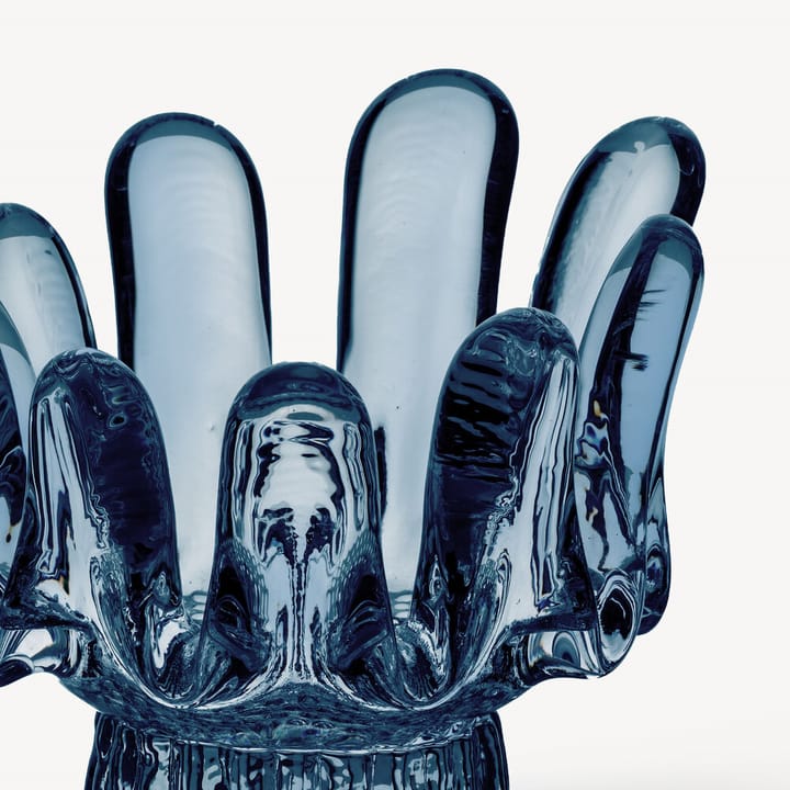 Solros lyslykt sirkulært glass 9,2 cm, Blå Kosta Boda
