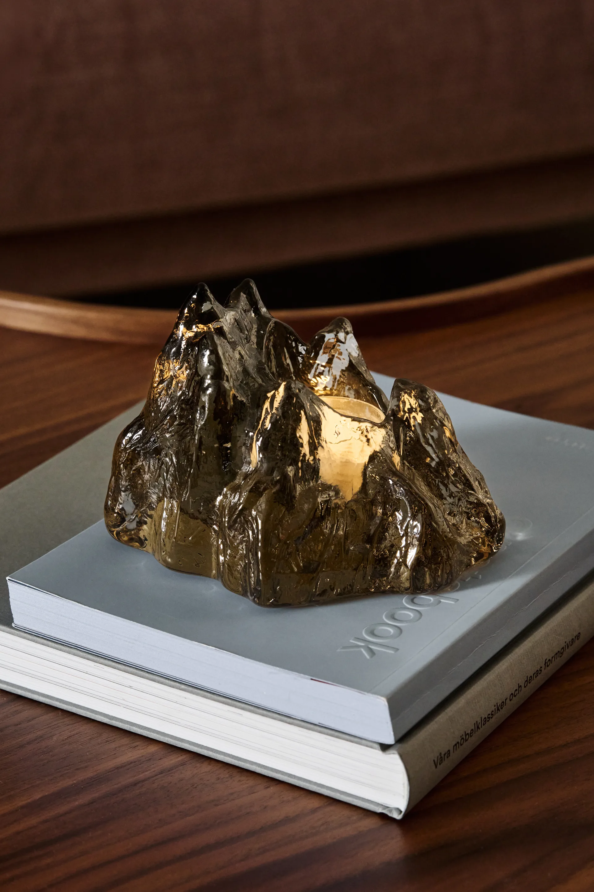 The Rock lyslykt 91 mm, Taupe Kosta Boda