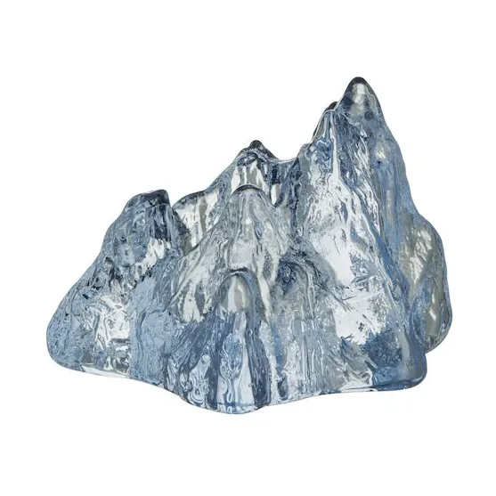The Rock telysholder 91 mm, Ice Blue Kosta Boda