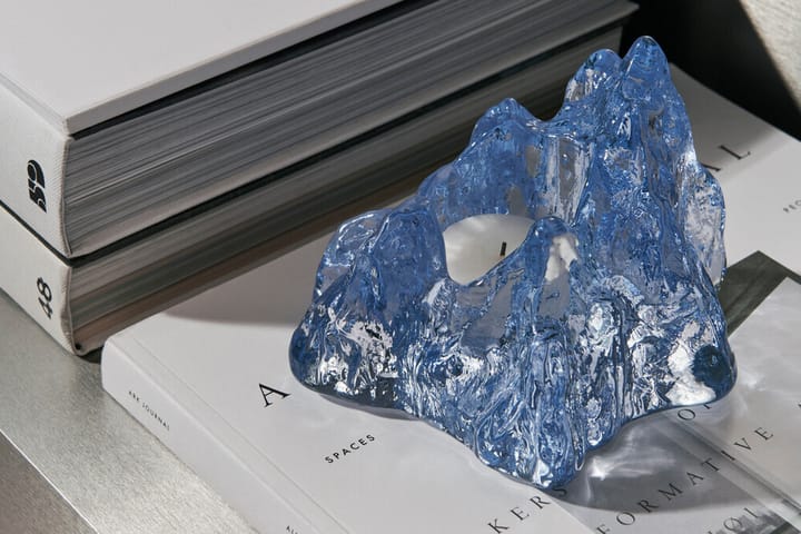 The Rock telysholder 91 mm, Ice Blue Kosta Boda