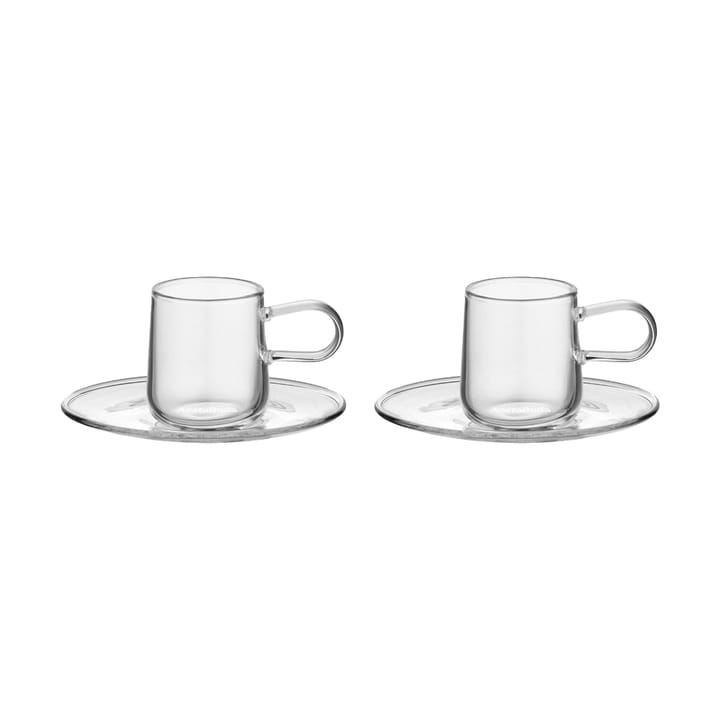 Viva espressokopp med skål 8 cl 2-pakning - Klar - Kosta Boda