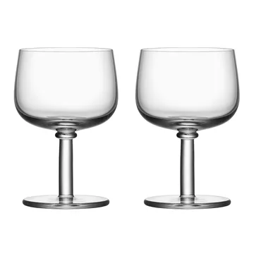 Viva glass på fot 35 cl 2-stk. - Klar - Kosta Boda