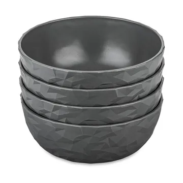 Club bolle Ø16,2 cm 4-pakning biocirkulær termoplast - Nature ash grey - Koziol