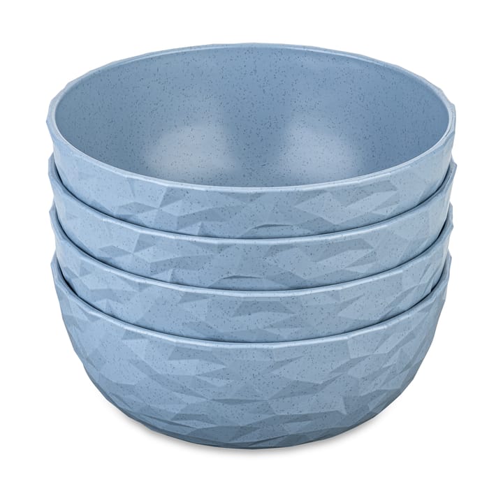 Club bolle Ø16,2 cm 4-pakning biocirkulær termoplast - Nature flower blue - Koziol