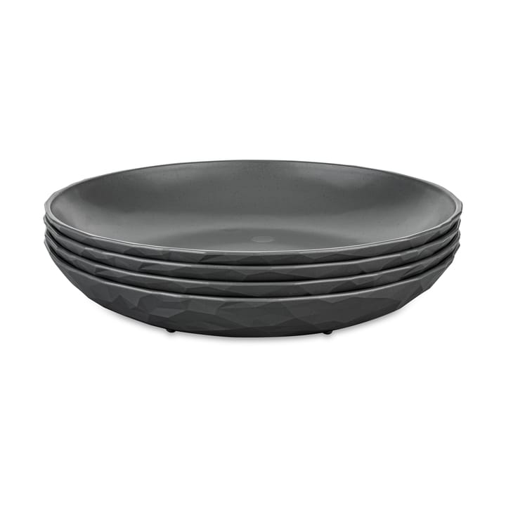 Club dyp tallerken Ø22 cm 4-pakning biocirk termoplast - Nature ash grey - Koziol