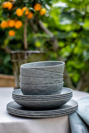 Club dyp tallerken Ø22 cm 4-pakning biocirk termoplast - Nature ash grey - Koziol