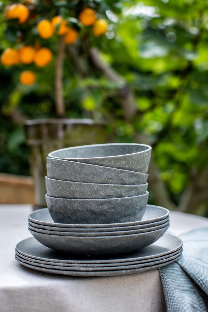 Club dyp tallerken Ø22 cm 4-pakning biocirk termoplast, Nature ash grey Koziol