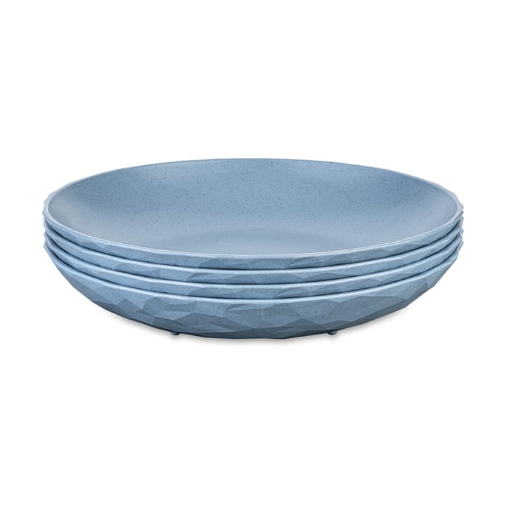 Club dyp tallerken Ø22 cm 4-pakning biocirk termoplast - Nature flower blue - Koziol