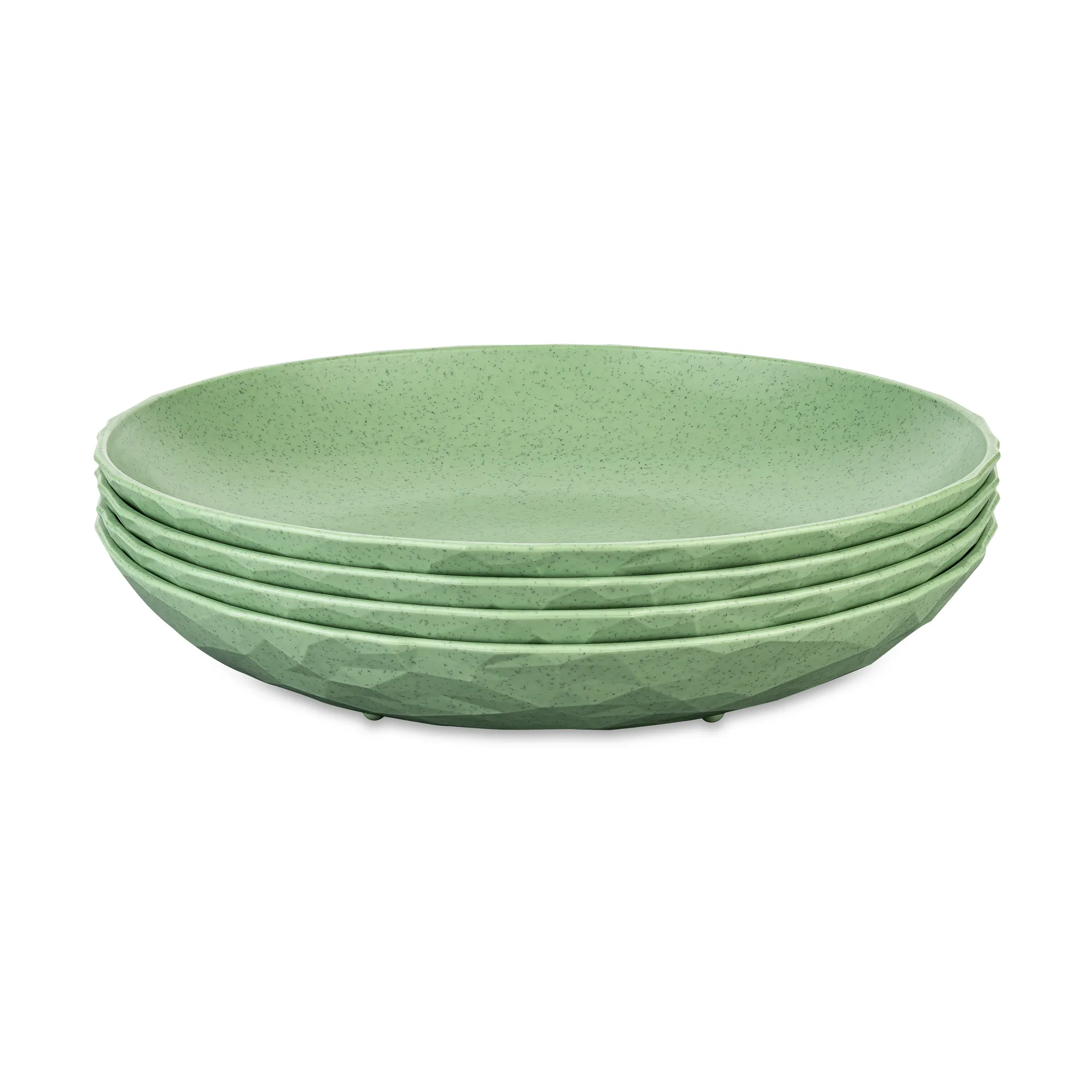 Club dyp tallerken Ø22 cm 4-pakning biocirk termoplast, Nature leaf green Koziol