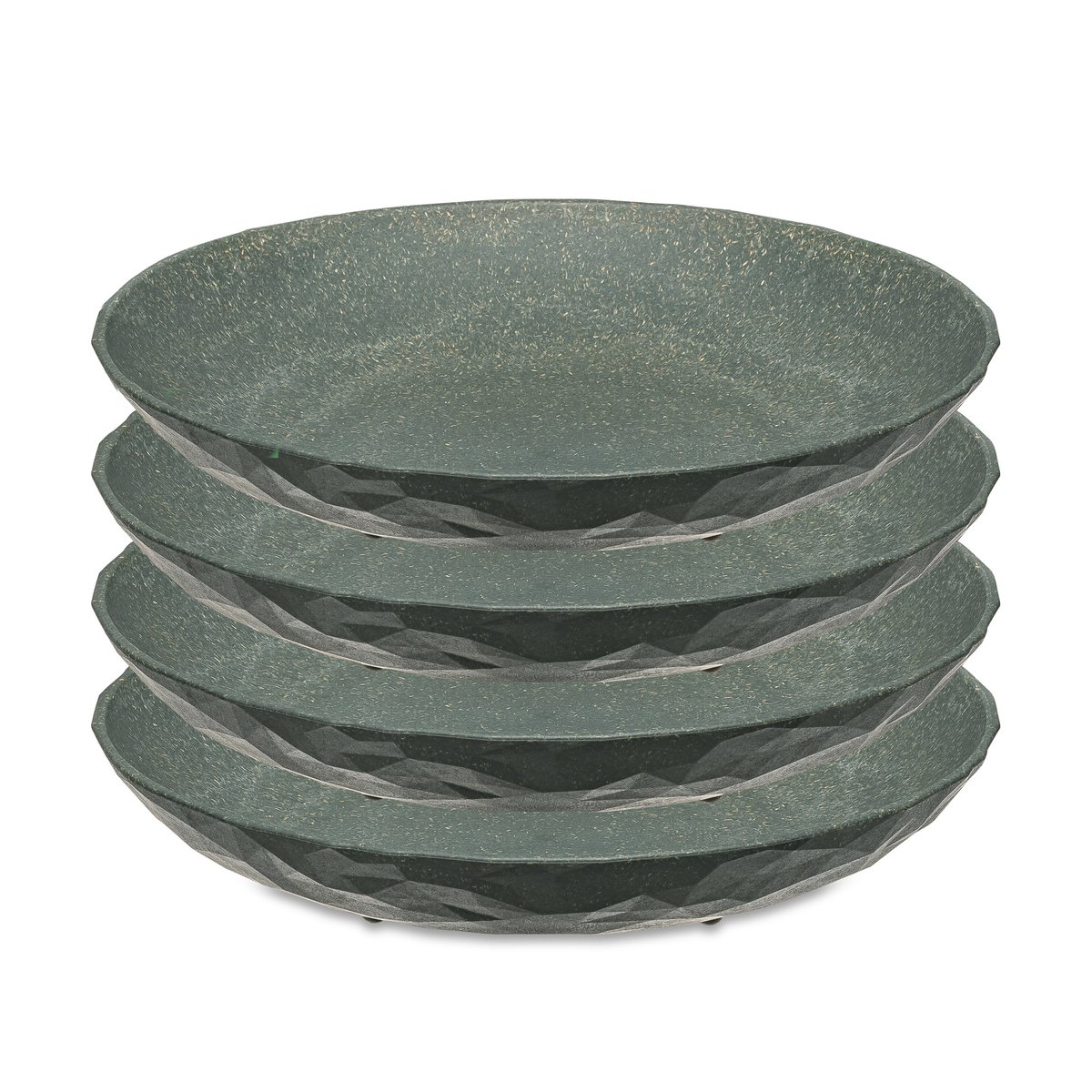 Koziol Club dyp tallerken Ø 22 cm 4-pakning Nature ash grey