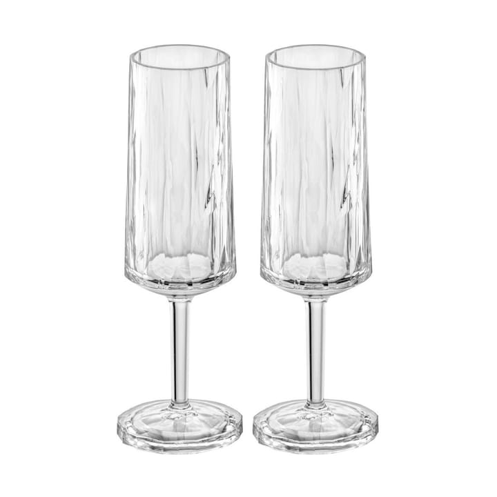 Club No. 14 champagneglass plast 10 cl 2-pakning - Krystallklar - Koziol