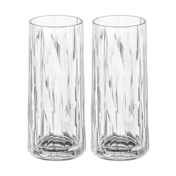 Club No. 3 longdrinkglass plast 25 cl 2-pakning - Krystallklar - Koziol