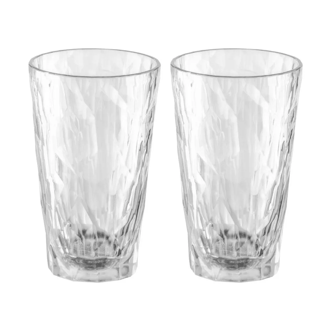 Club No. 6 longdrinkglass plast 30 cl 2-pakning, Krystallklar Koziol