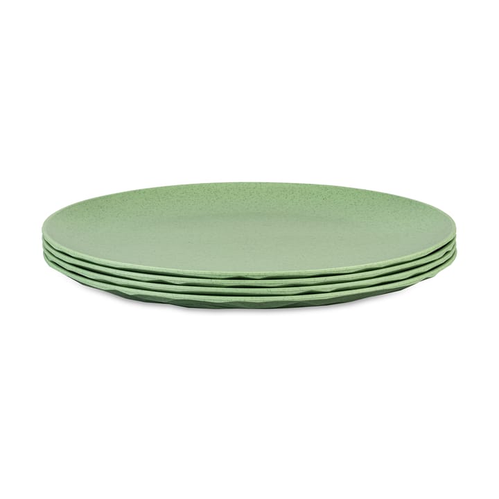 Club tallerken Ø26 cm 4-pakning biocirkulær termoplast - Nature leaf green - Koziol
