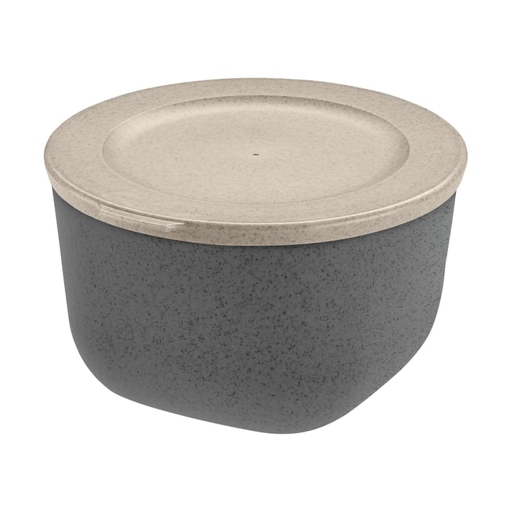 Connect bolle med lokk 1 L biocirkulær termoplast - Nature ash grey - Koziol