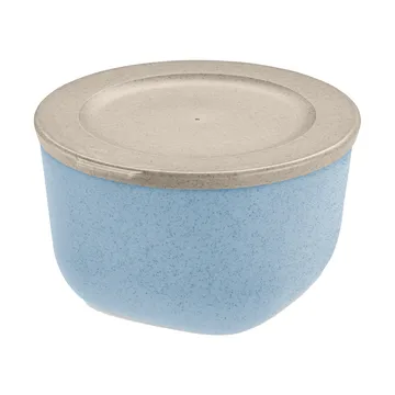Connect bolle med lokk 1 L biocirkulær termoplast - Nature flower blue - Koziol