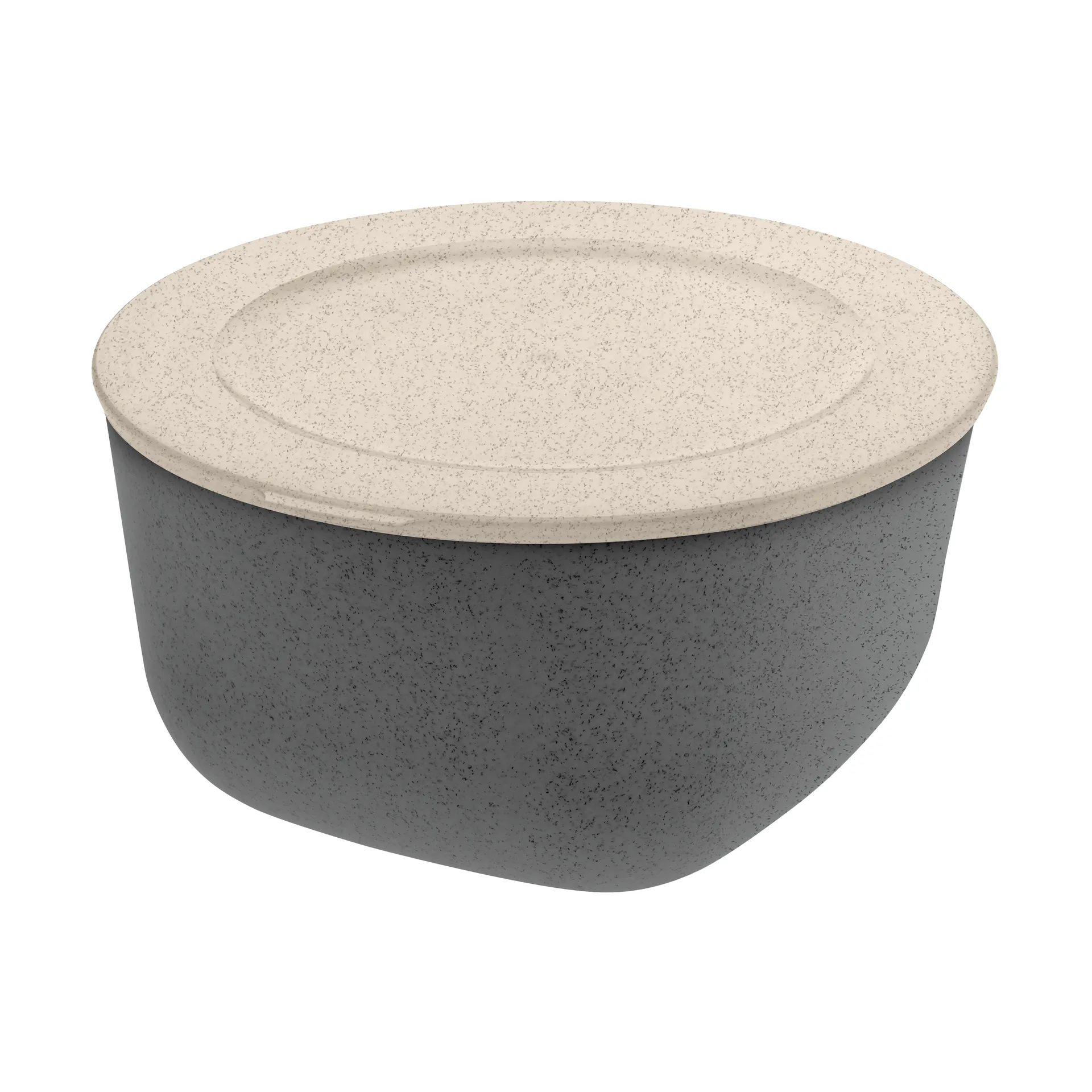 Connect bolle med lokk 2 L biocirk termoplast, Nature ash grey Koziol