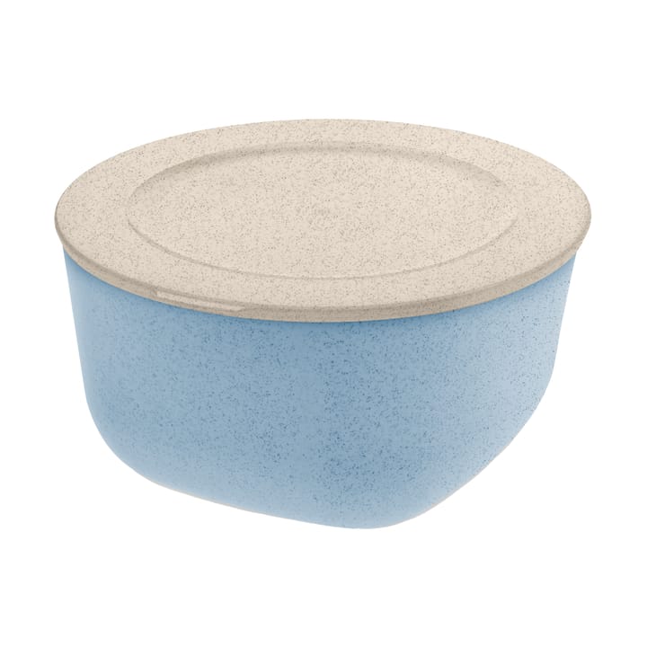 Connect bolle med lokk 2 L biocirk termoplast - Nature flower blue - Koziol