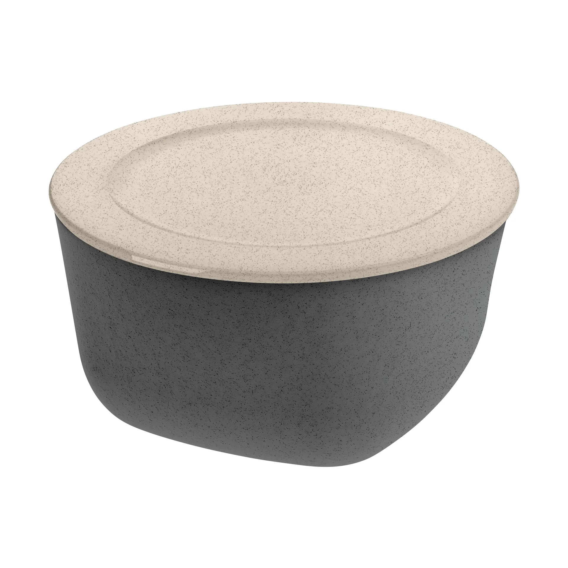 Connect bolle med lokk 4 L biocirk termoplast, Nature ash grey Koziol