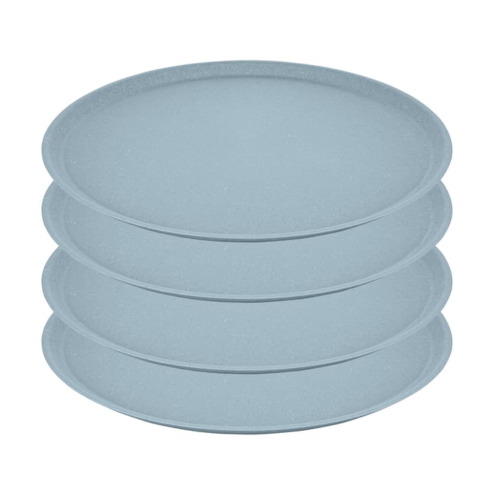 Connect tallerken Ø 25,5 cm 4-pakning - Nature flower blue - Koziol