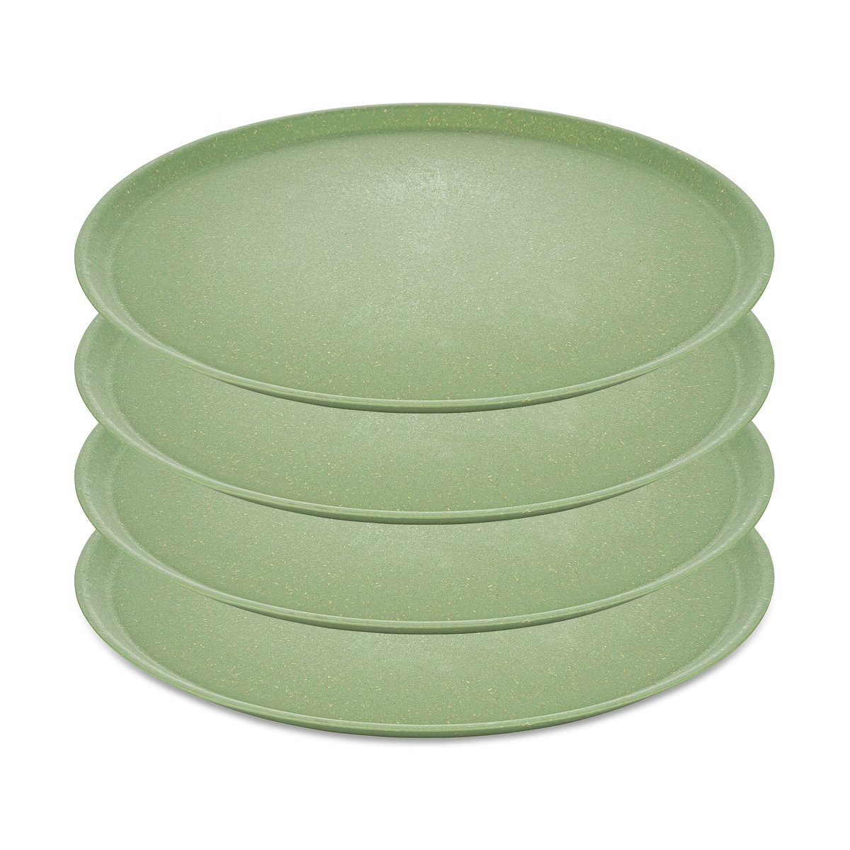 Koziol Connect tallerken Ø 25,5 cm 4-pakning Nature leaf green