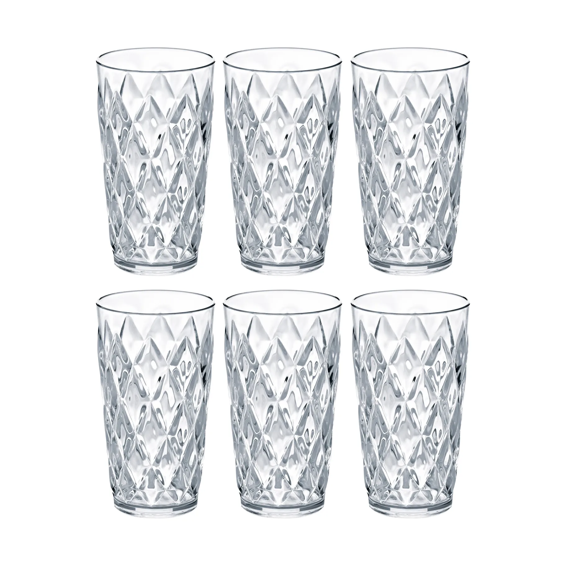 Crystal L glass 6-pakning, Krystallglass Koziol