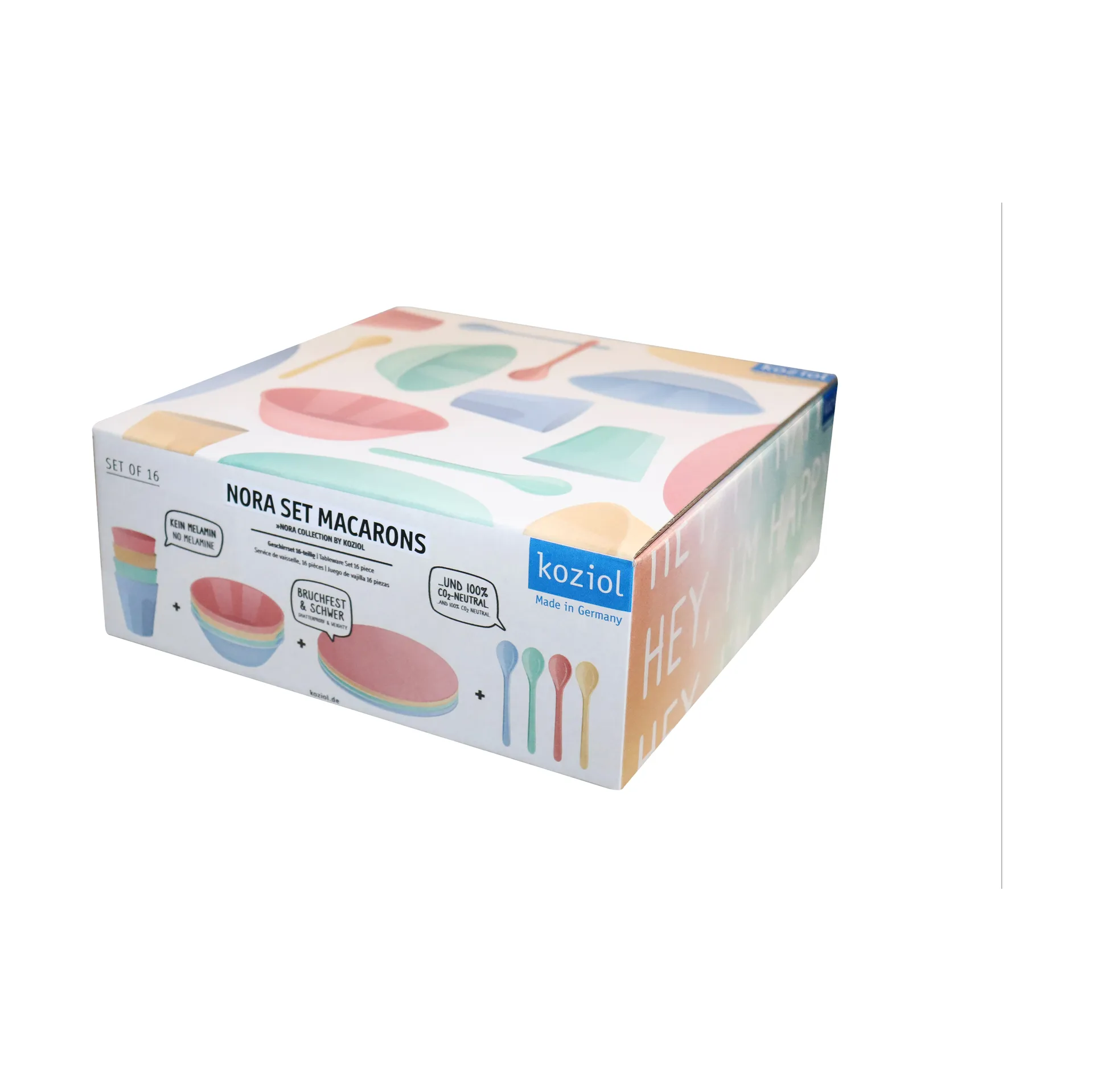 Nora Macarons servisesett 16 deler, Multi Koziol