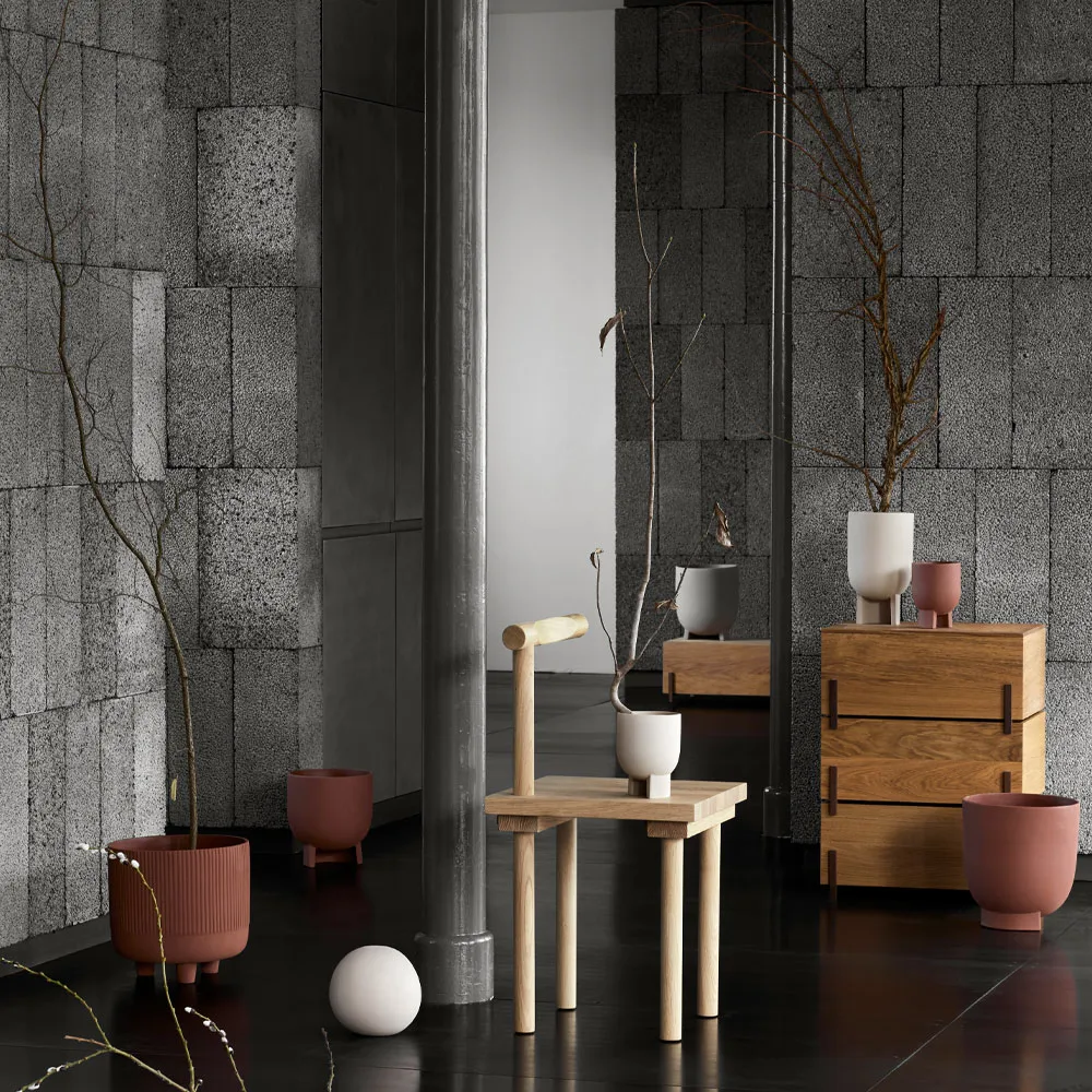 Bowl skål, Grey engobe, medium Kristina Dam Studio