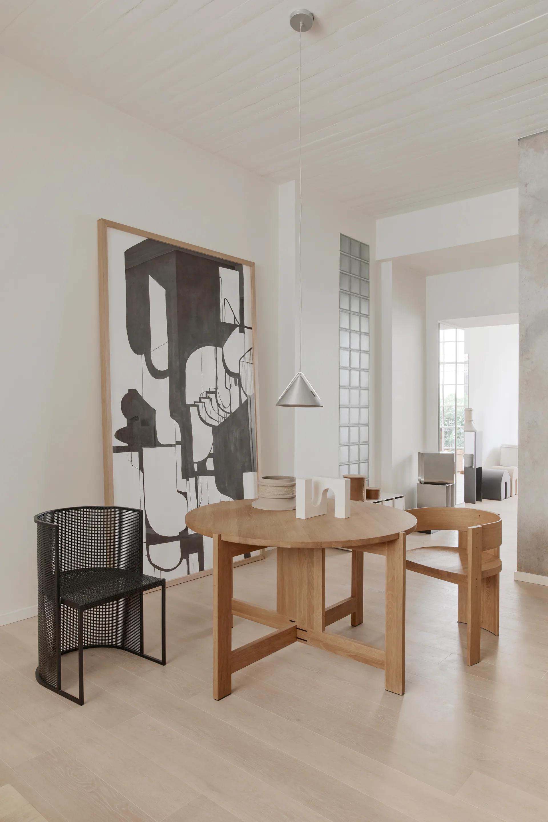 Collector stol, Varm lakkert eik-valnøtt Kristina Dam Studio