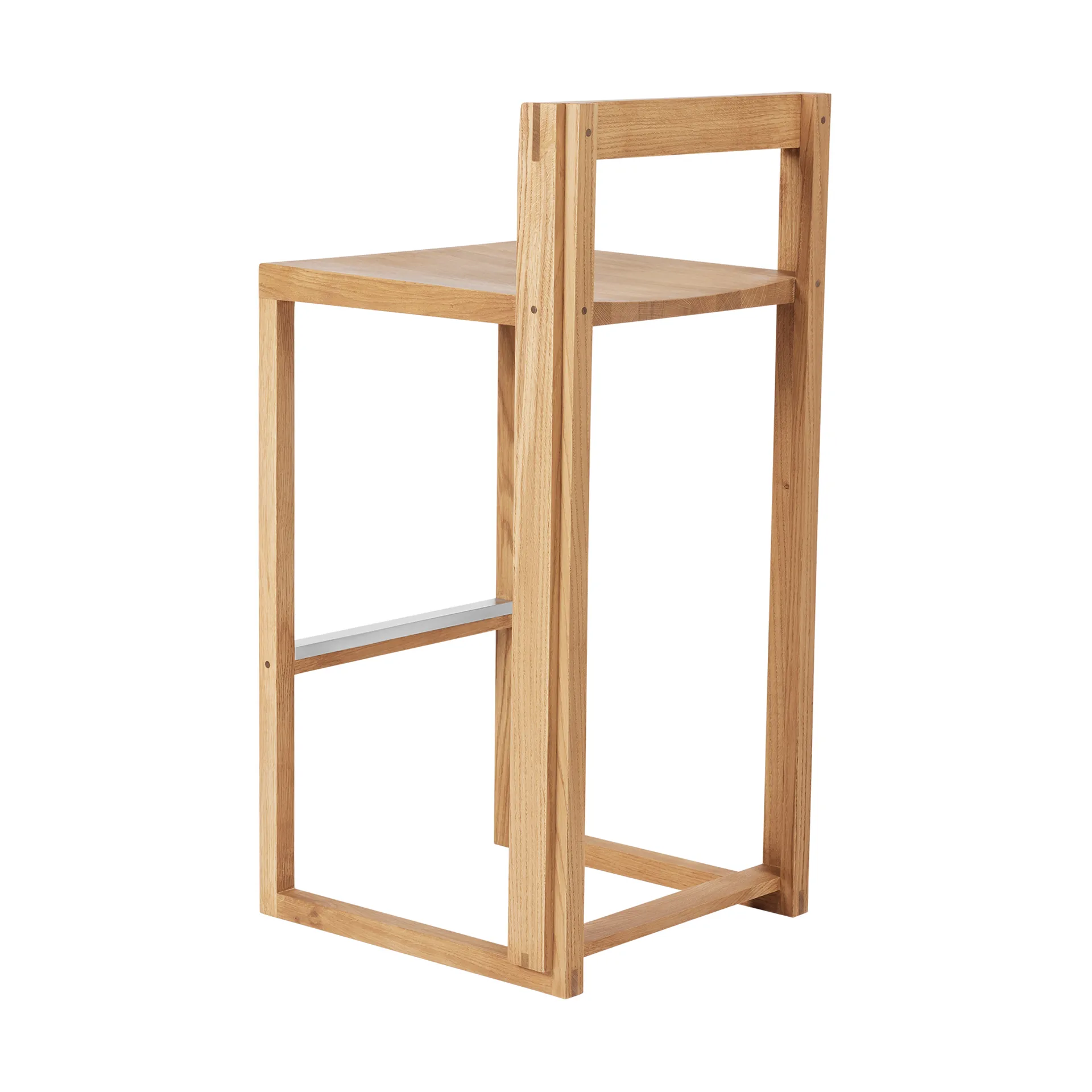 Outline barstol 75 cm, Varm lakkert eik-børstet stål Kristina Dam Studio