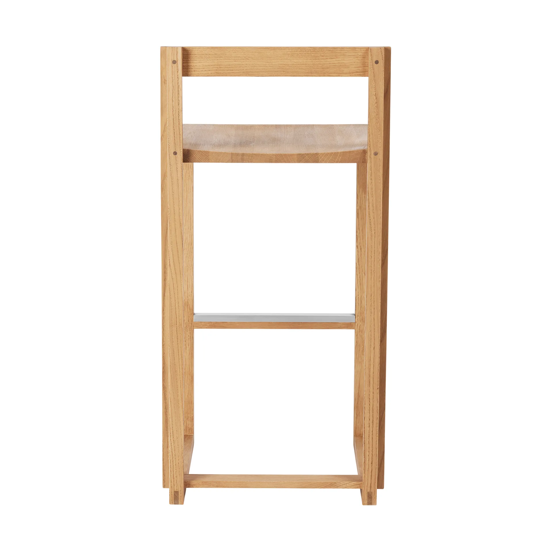 Outline barstol 75 cm, Varm lakkert eik-børstet stål Kristina Dam Studio
