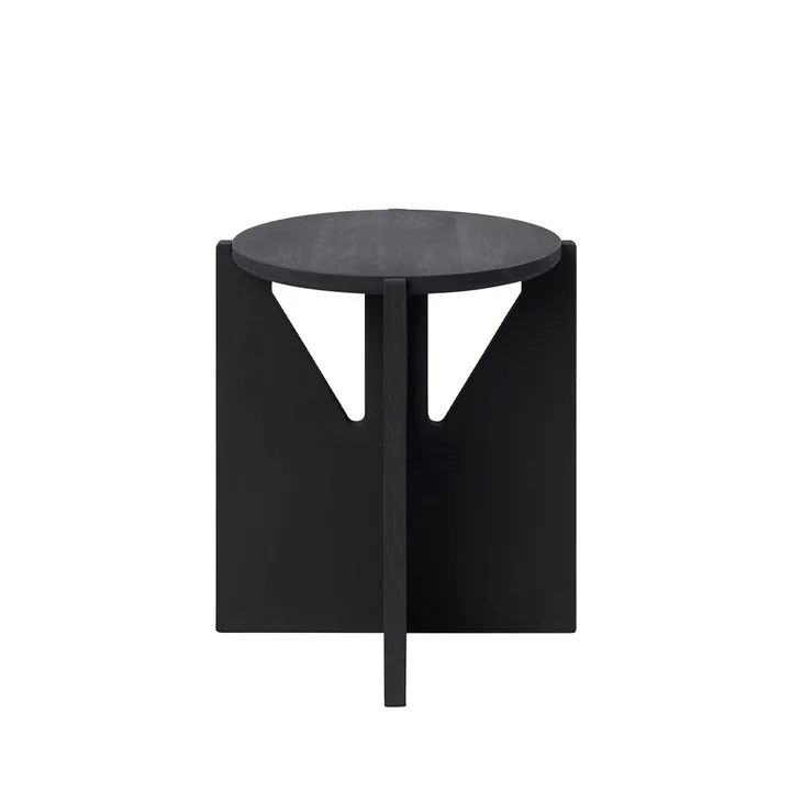 Stool rund krakk - Oak black, Ø36x42 cm - Kristina Dam Studio