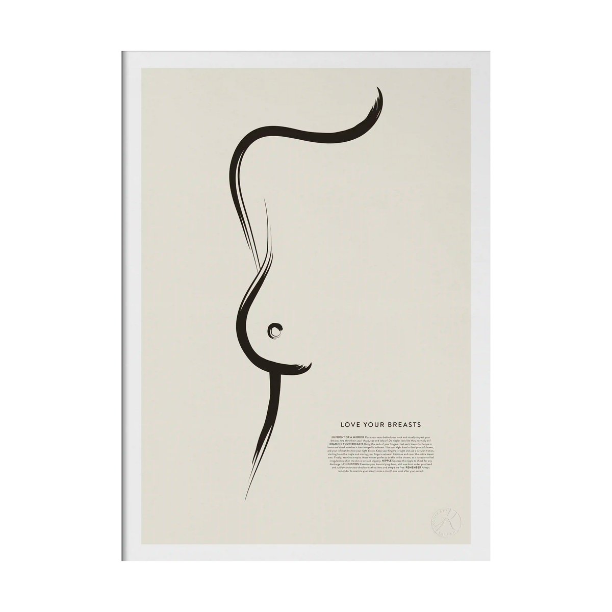 Kunskapstavlan Love Your Breasts poster 30x40 cm | Skandinavisk Design | Poster | Hvit