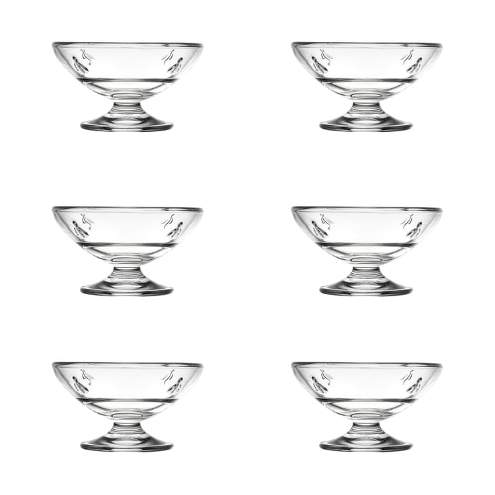 Abeille glasskål på fot 20 cl 6-pakning - Klar - La Rochère