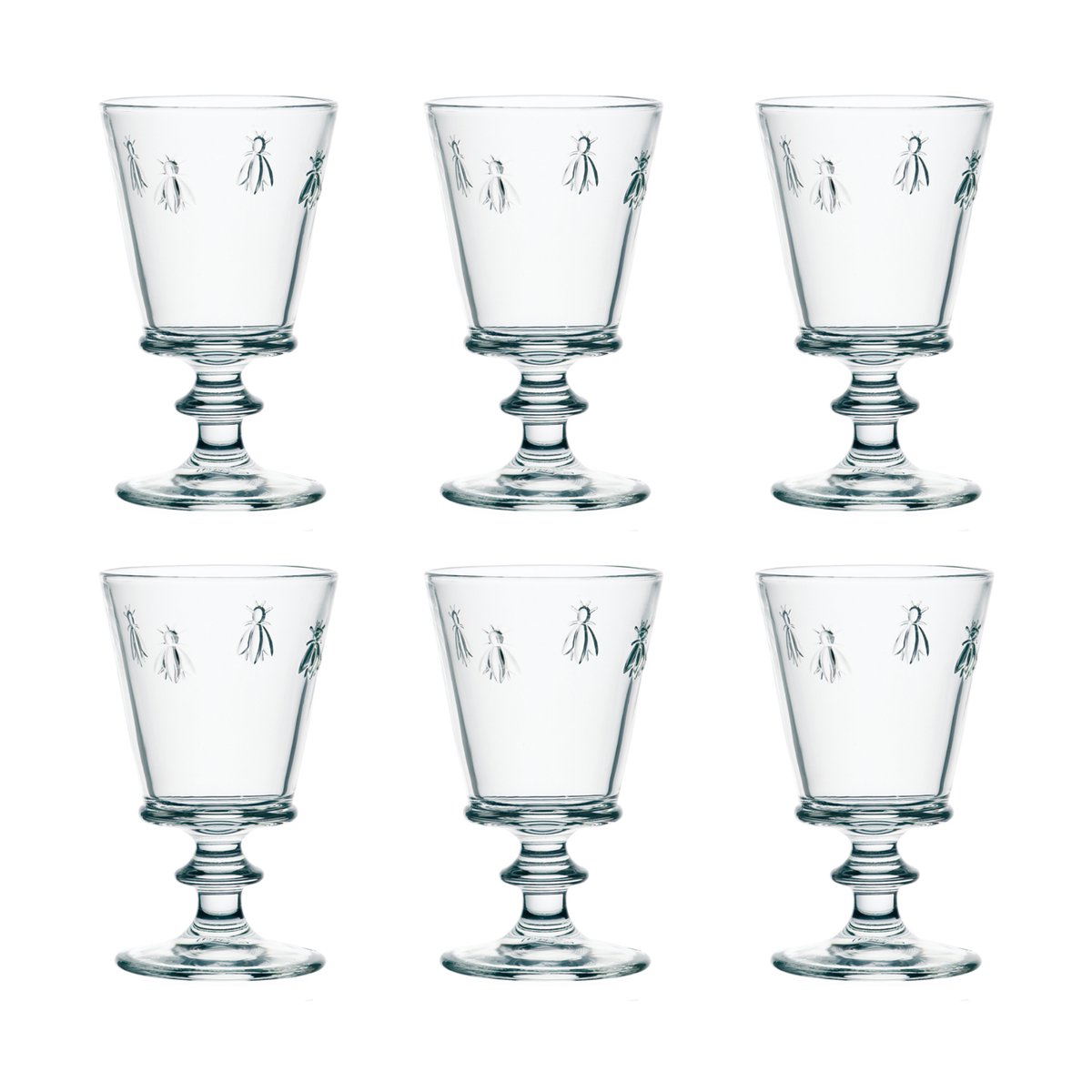 La Rochère Abeille vinglass 35 cl 6- Klar | Skandinavisk Design | Vinglass | Gjennomsiktig