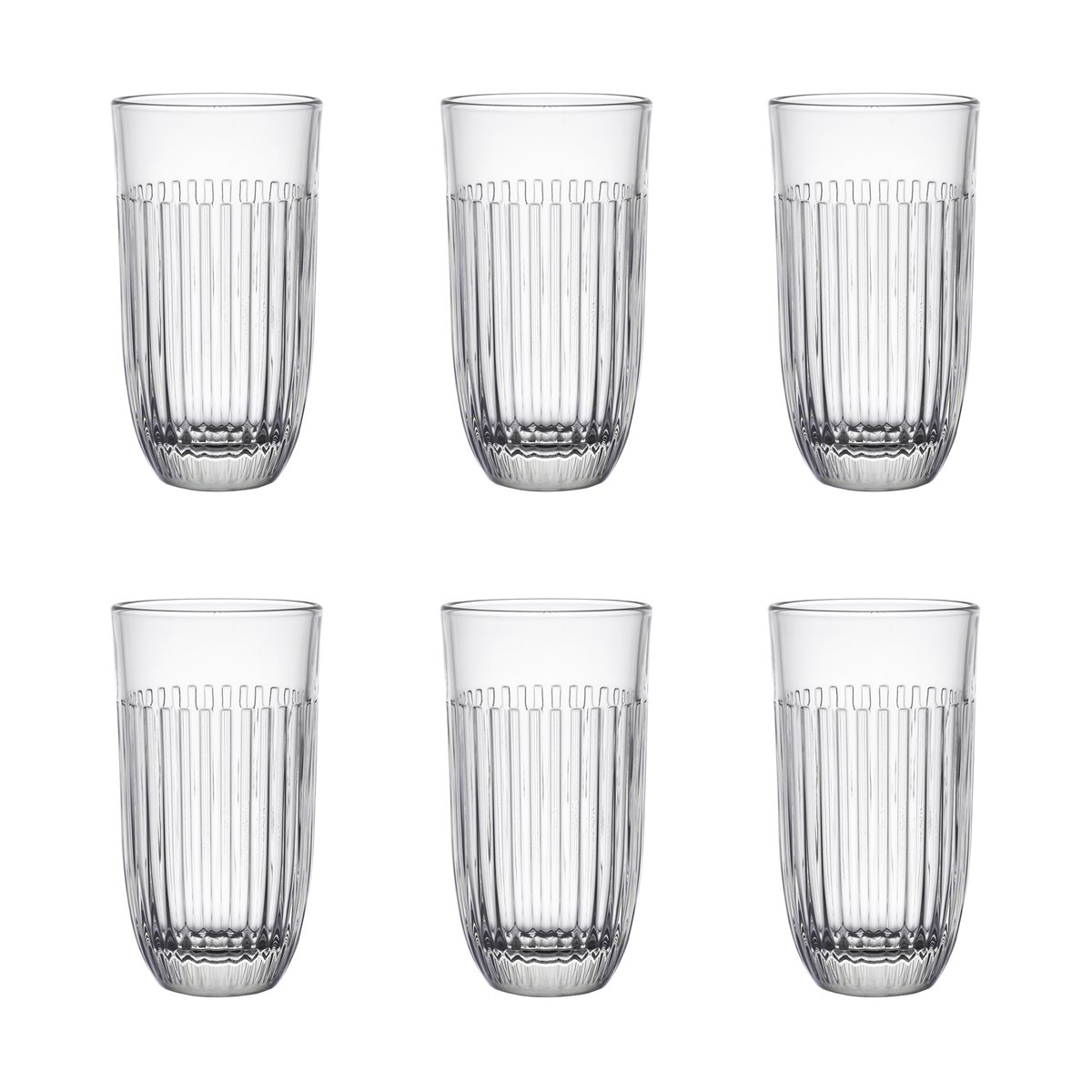La Rochère Ouessant glass 45 cl 6-pakning Klar | Skandinavisk Design | Kaffekopper | Gjennomsiktig