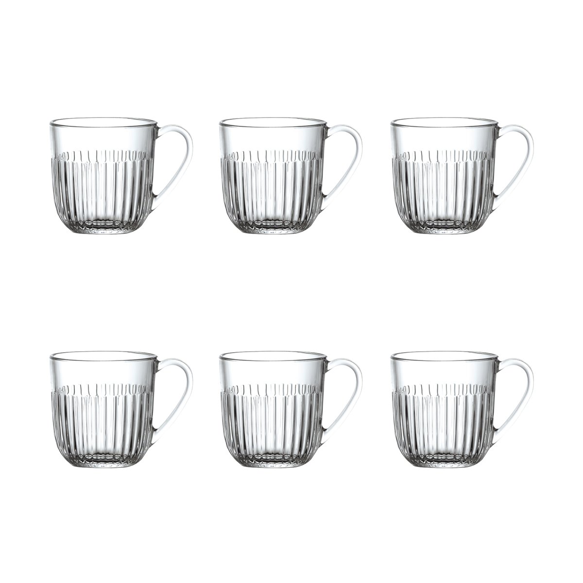 La Rochère Ouessant kopp 27 cl 6-pakning Klar | Skandinavisk Design | Kaffekopper | Gjennomsiktig