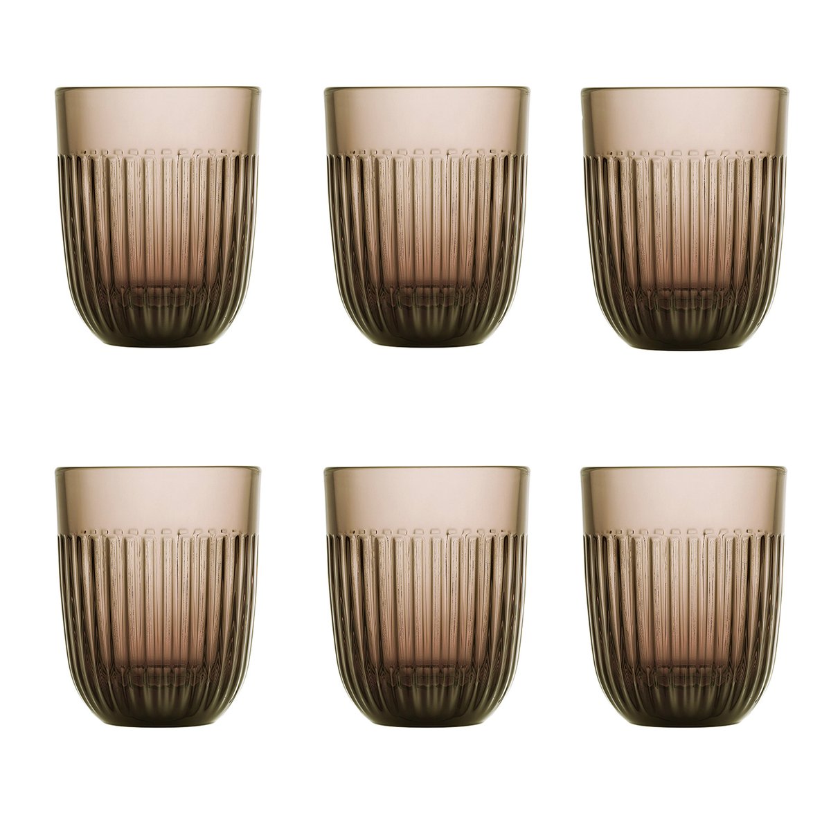 La Rochère Ouessant vannglass 29 cl 6-pk Mokka | Skandinavisk Design | Vannglass | Brun