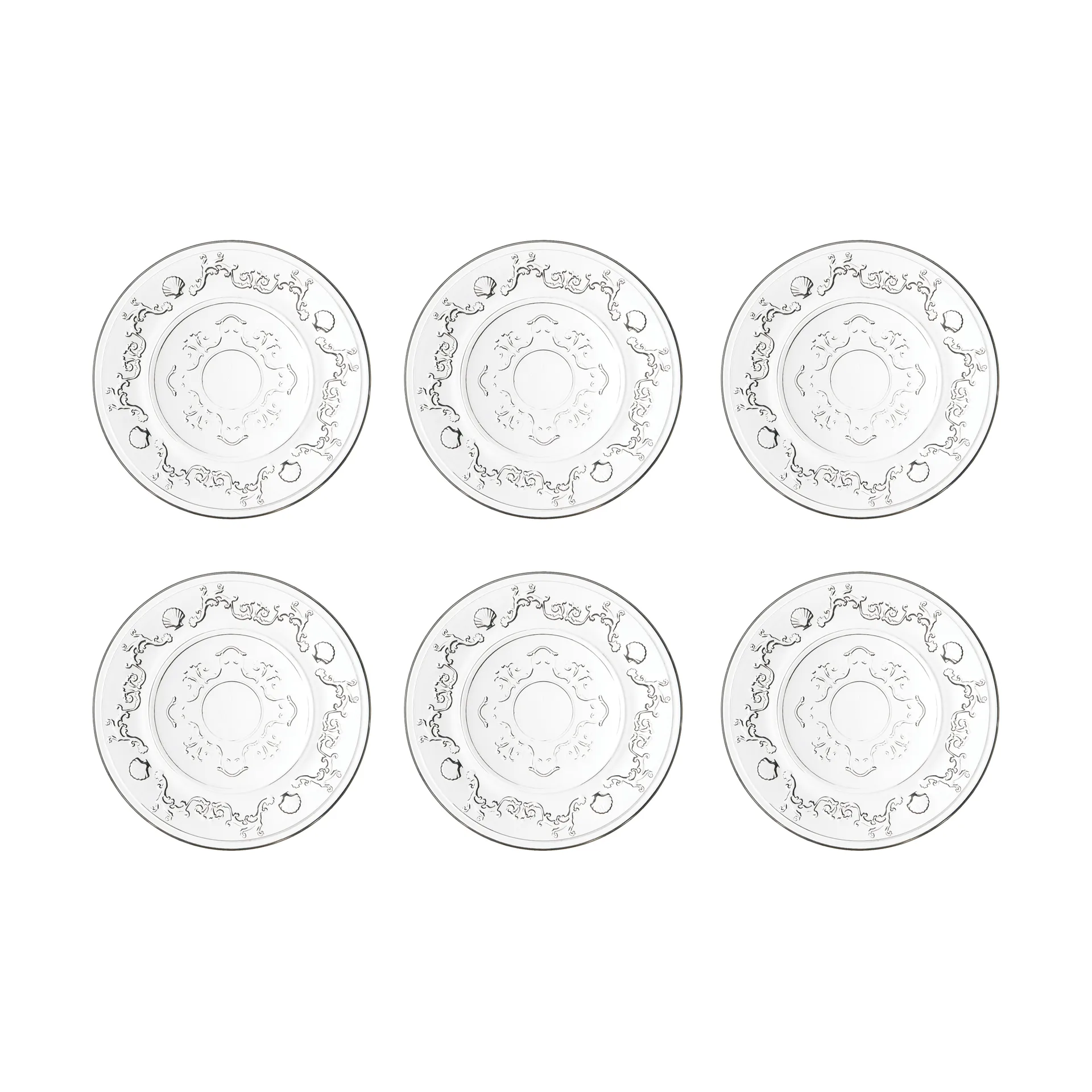 Versailles asjett 6-pakning, Glass La Rochère