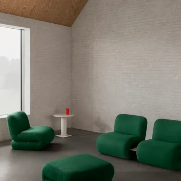 BAU fotpall - Divina melange-mørkegrønn - Lammhults