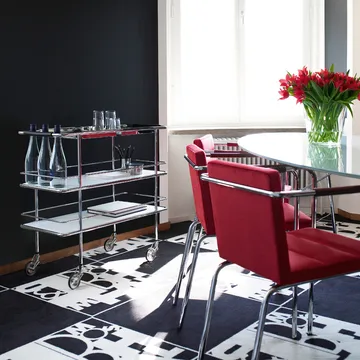 Cargo serveringsvogn - Hvit laminat, krom - Lammhults